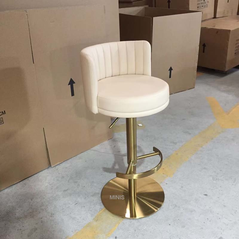 Modern Restaurant/Home/Pub Rotary Stainless Steel Chair Legs Leather Bar Stool