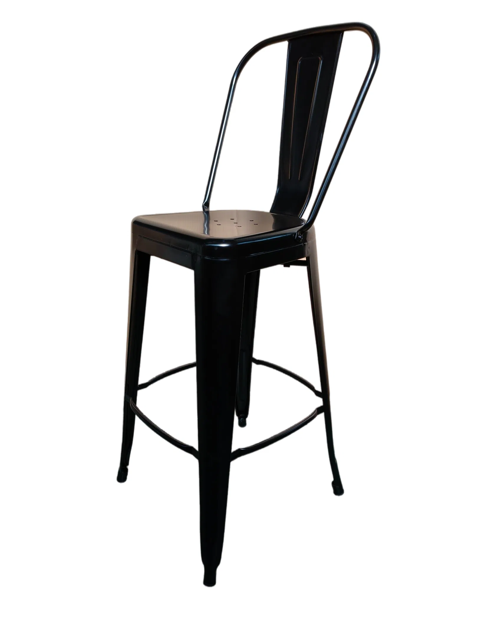 Heap Price Classic colorful High Back Metal Bar Stool Chair