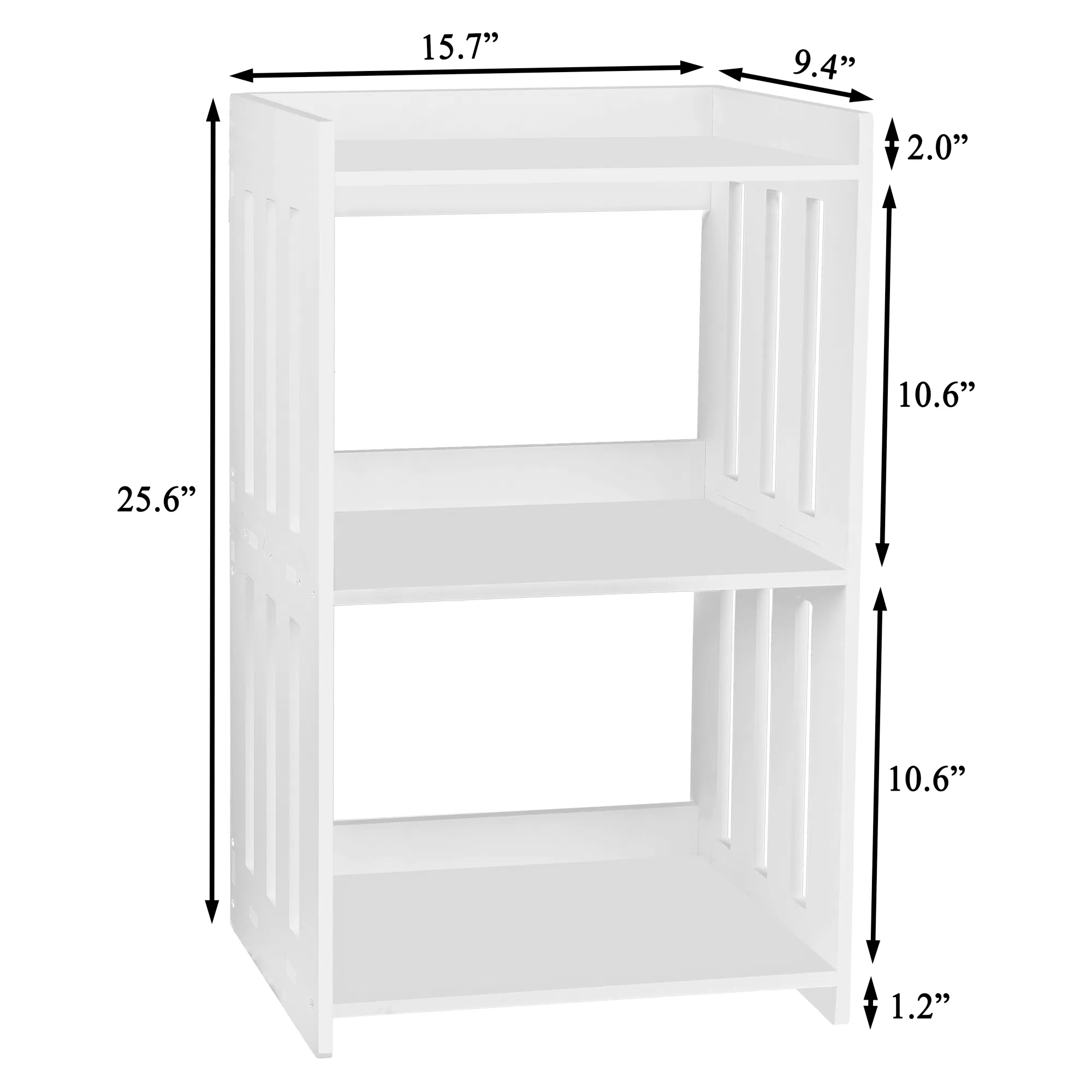 Small PVC Organizer Storage Rack Corner Bookshelf for Bedroom Living Room Office