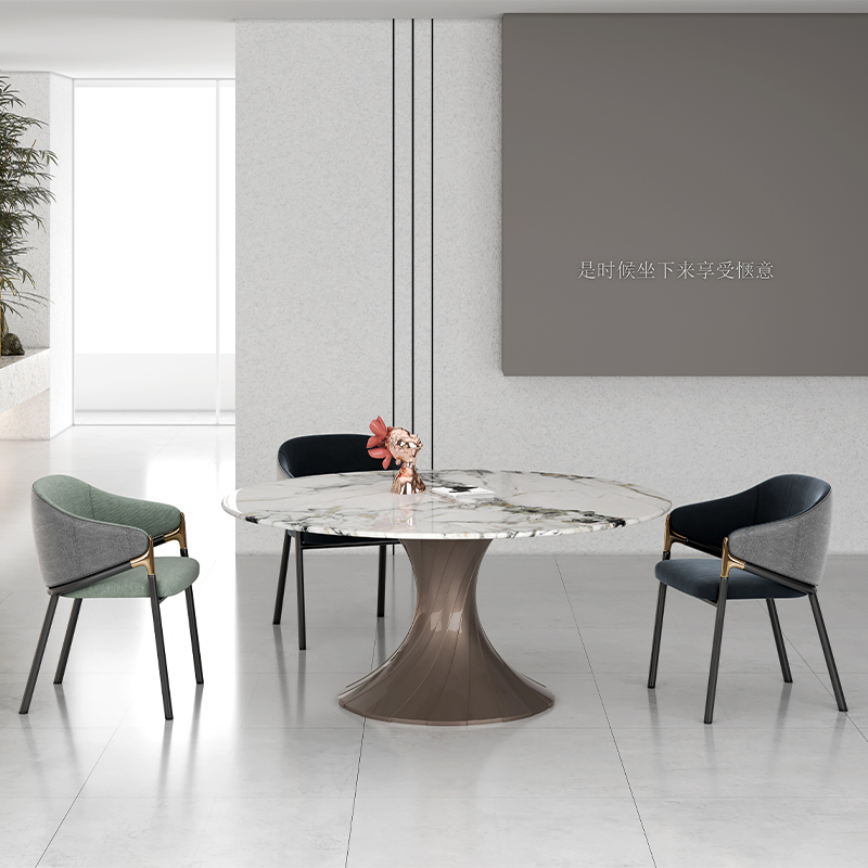 Modern Dining Room Furniture Buffet Table German Style Sintered Stone Dining Table