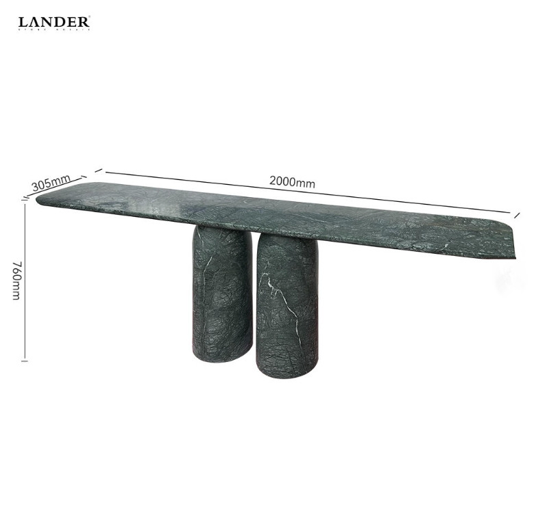 Modern 2m Marble Console Table Verde Guatemala Design Style for Home and Hotel Living Room Furniture