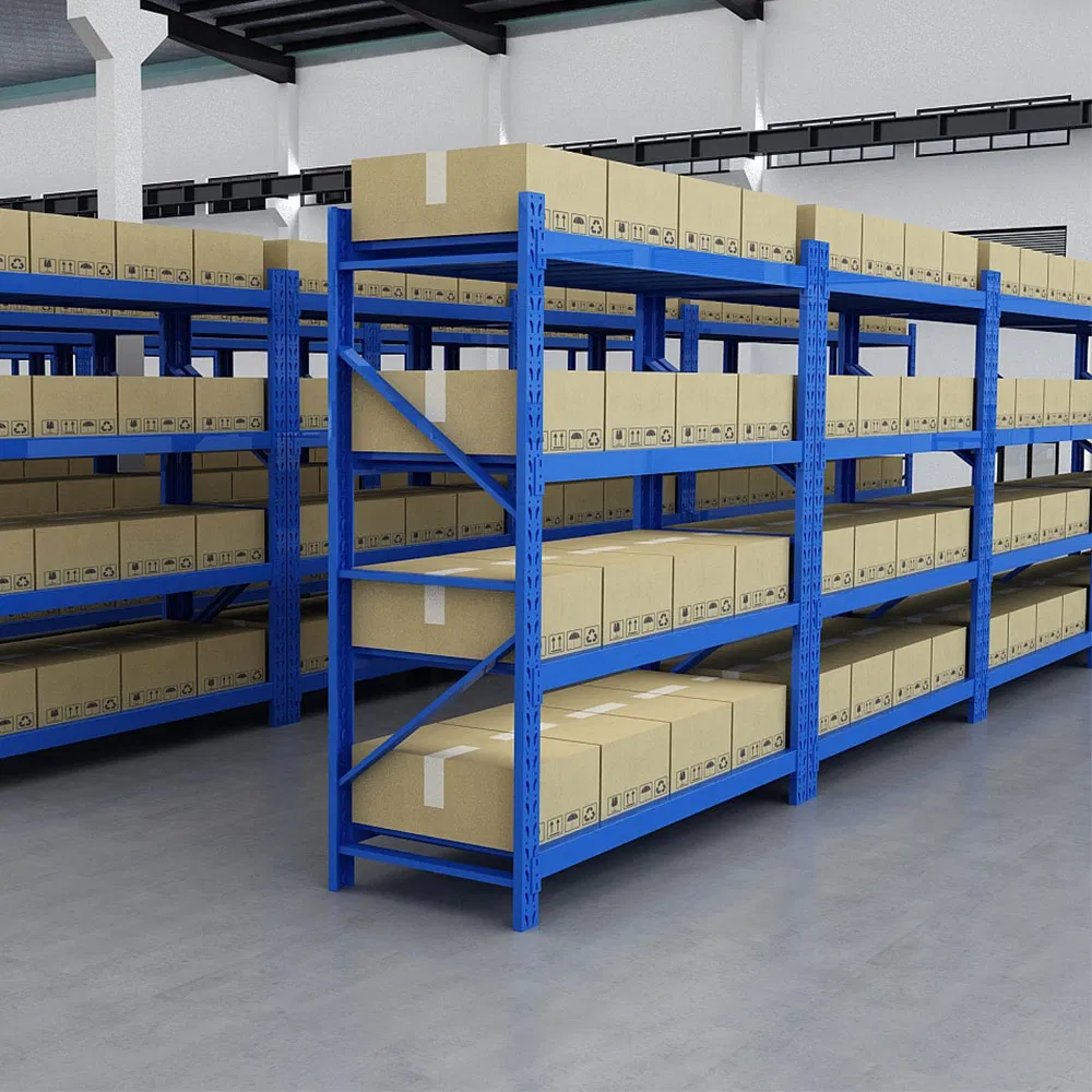 Widely Used Assembled Iron White Longspan Light Duty Rack Industrial Metal Steel Warehouse Supermarket Boltless Storage Shelving for Book Food Display Kitchen