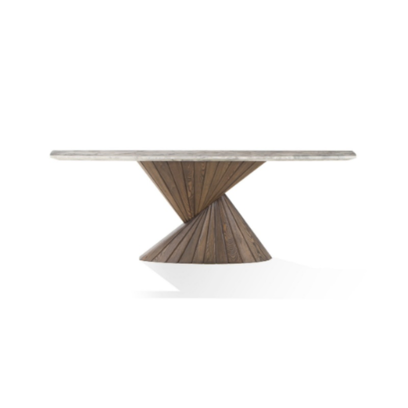 CS Home China Supplier Customized Natural Marble Wood Dining Living Console Table