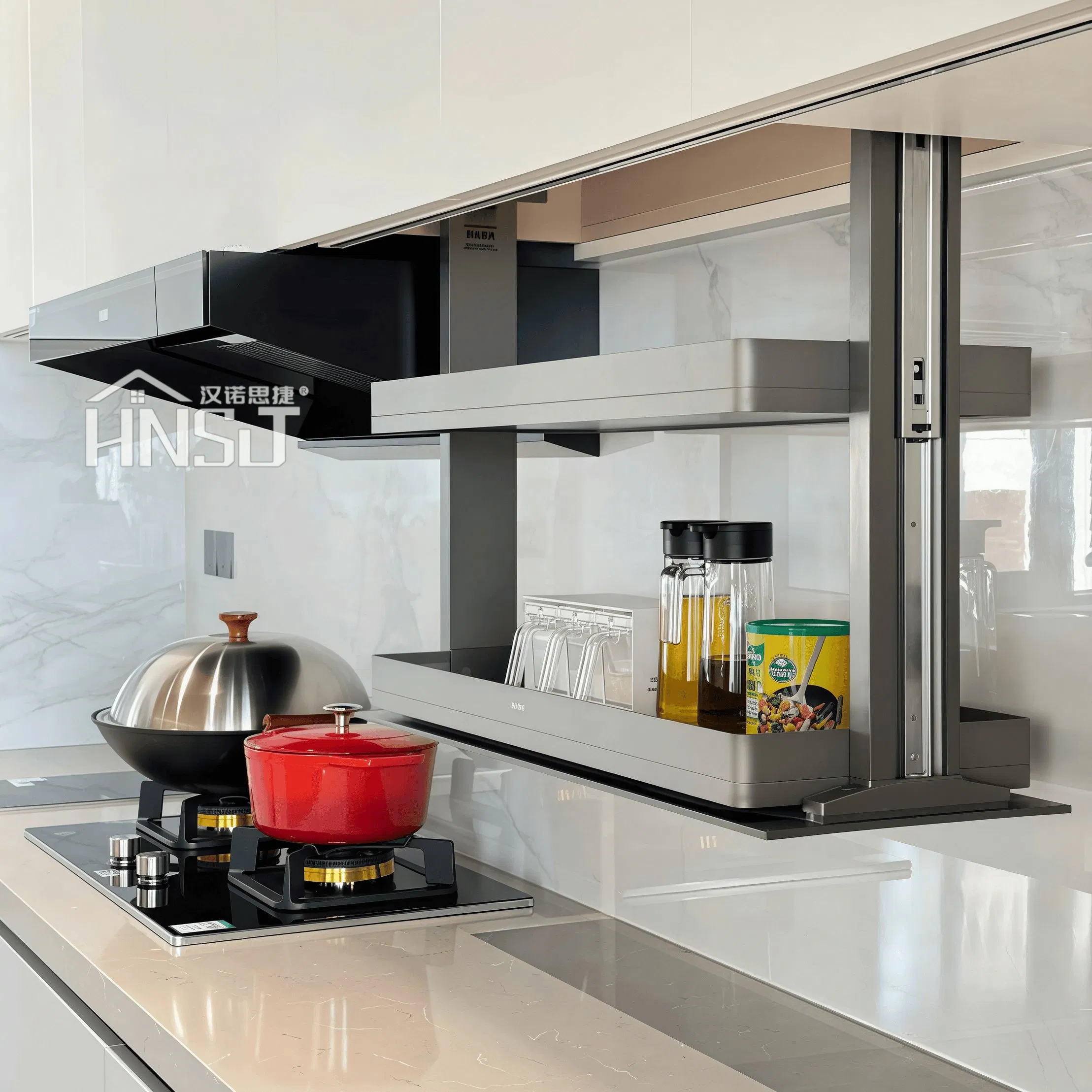 Foshan Modern Melamine Base Kitchen Display Cabinet Modern Kitchen Cabinet Solid Wood Modular Design Foshan Cupboard Set Foshan Cabinet for Sale