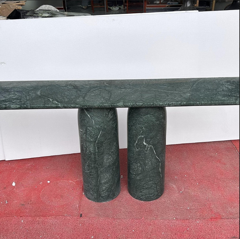 Modern 2m Marble Console Table Verde Guatemala Design Style for Home and Hotel Living Room Furniture