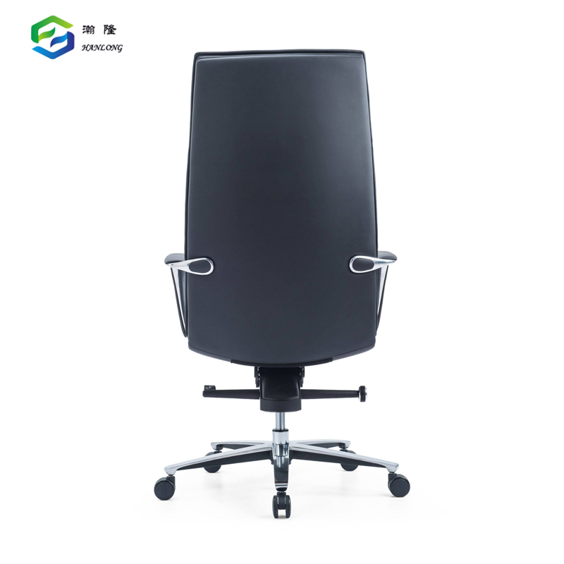 Stylish Comfortable Office Leather Chair with Durable Electroplated Accents Chair