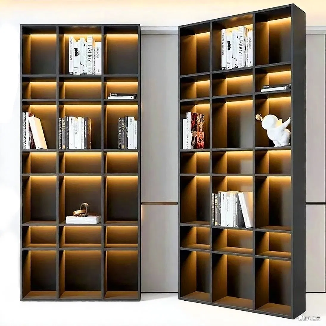 Elegant Stainless Steel Whiskey Display Cabinet with LED Lighting