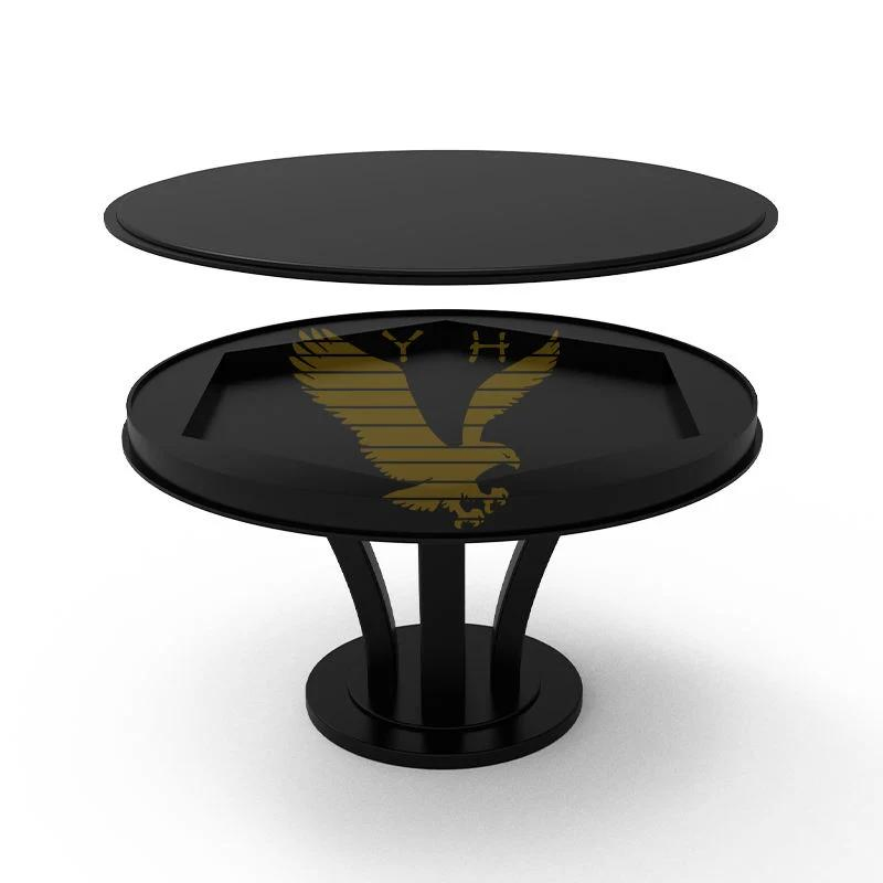 Double Side Round Wooden Reversible Dining Poker Table Texas Table De Poker