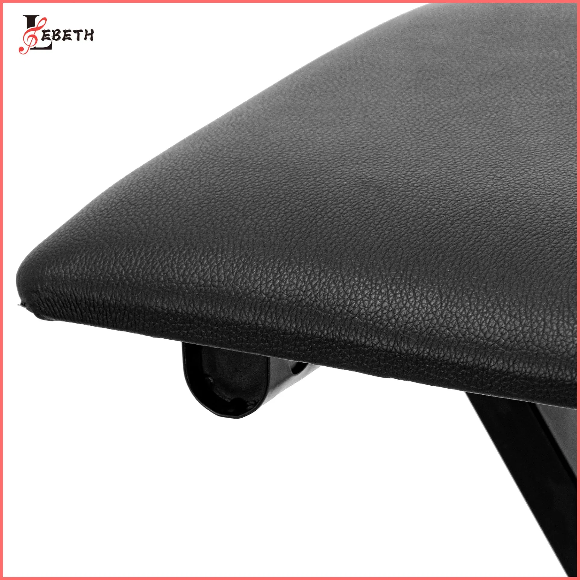 Lebeth Kb-11 Wholesale Adjustableheight PU Leather Cushion Black Foldable Piano Bench