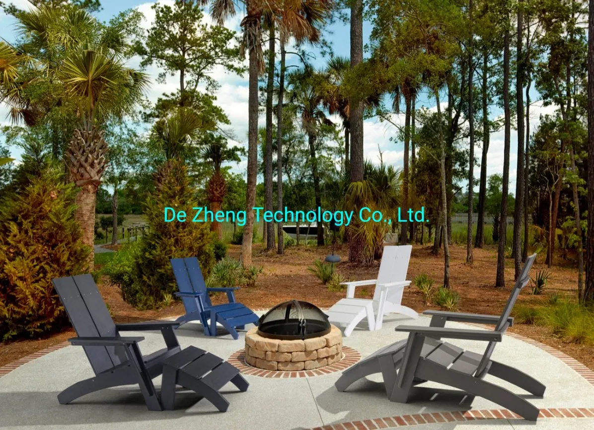 Garden Patio Outdoor Home Modern Wooden Beach Chair Ottoman