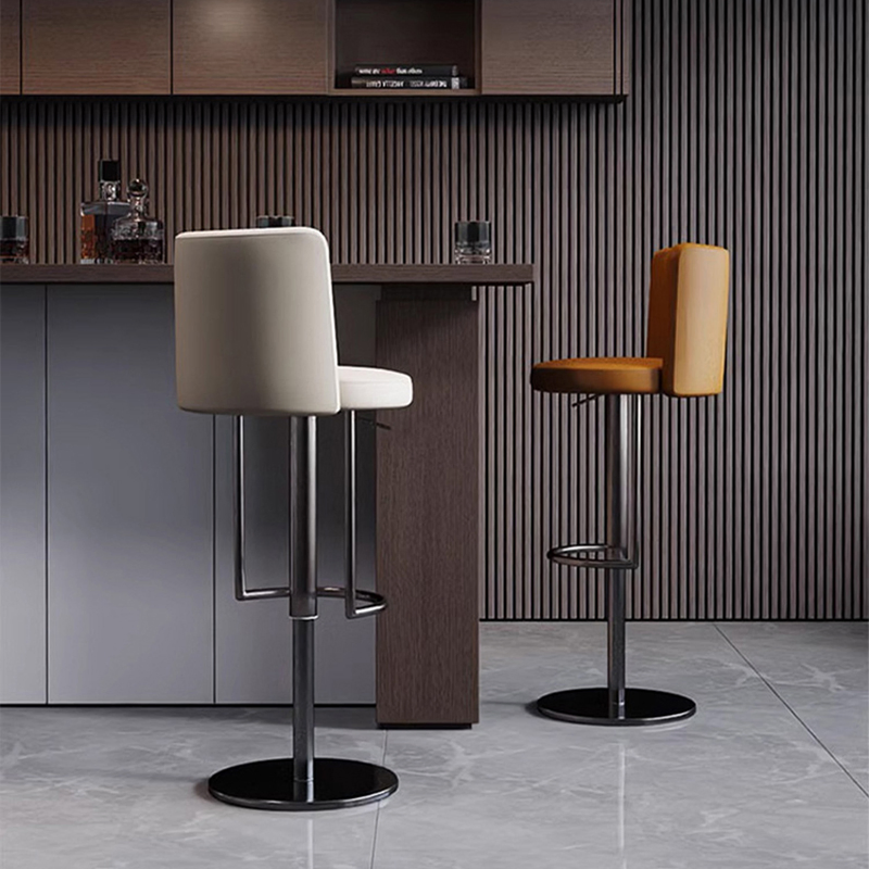 Xijiayi Furniture Swivel Bar Stool with Footrest, 360-Degree Rotation for Easy Movement