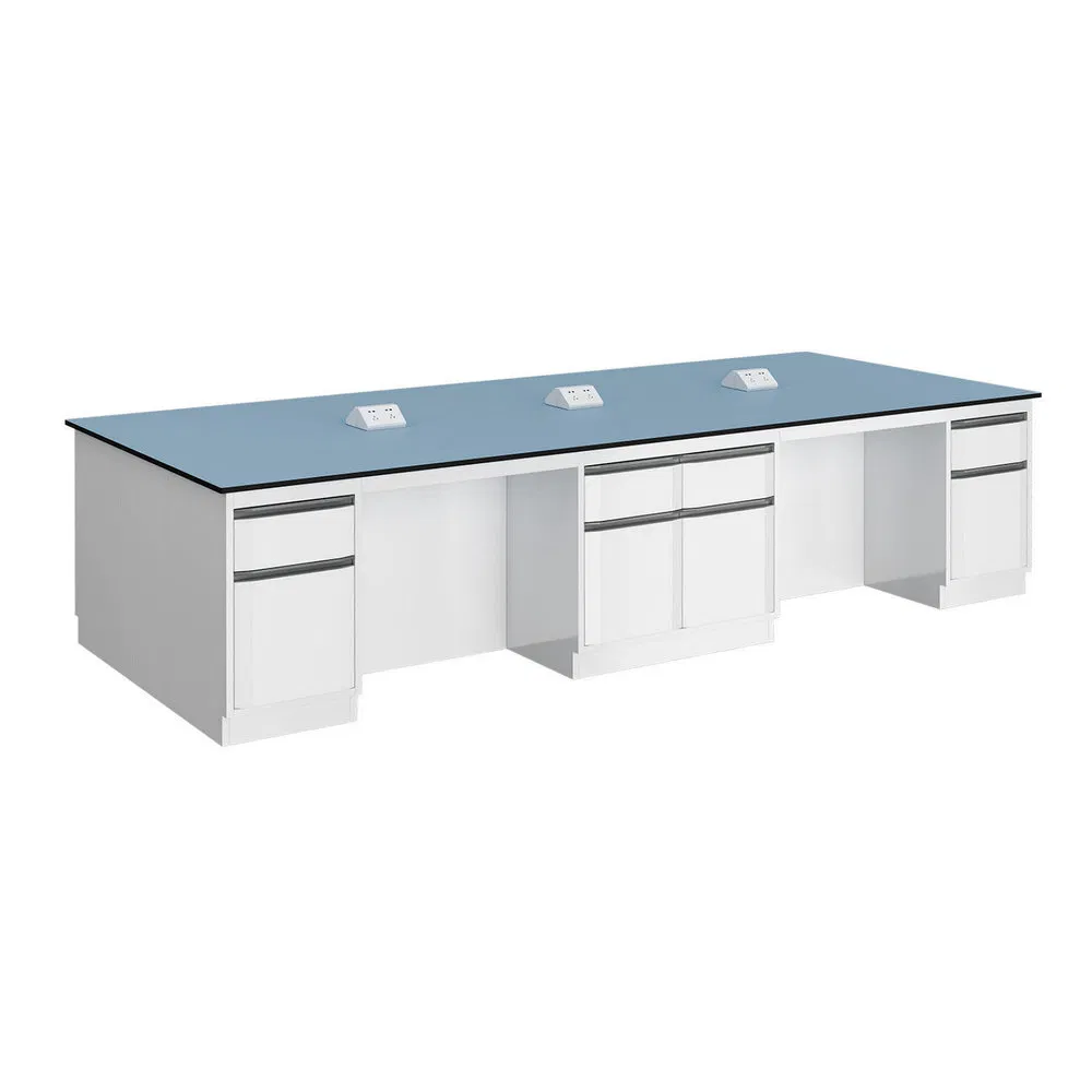 Antibacterial Properties Durable All-Steel Floor Mounted Lab Work Bench