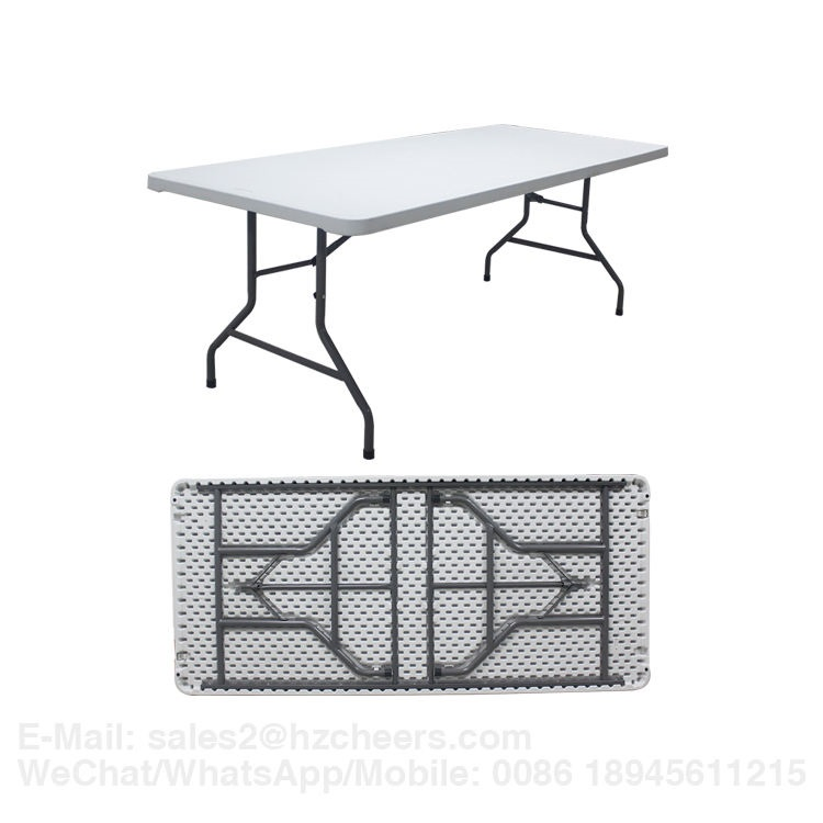 200m Long Heavy Duty Plastic Cafeteria Buffet Catering Folding Tables for Party Rental