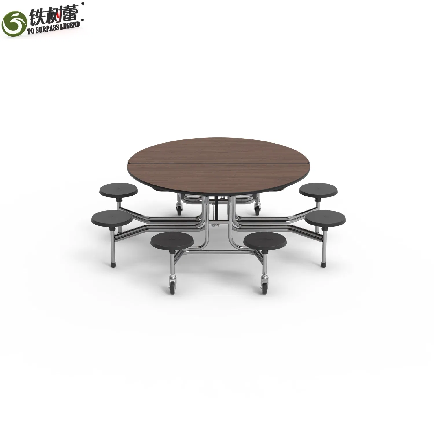 Mobile Folding Buffet Table for 8 People
