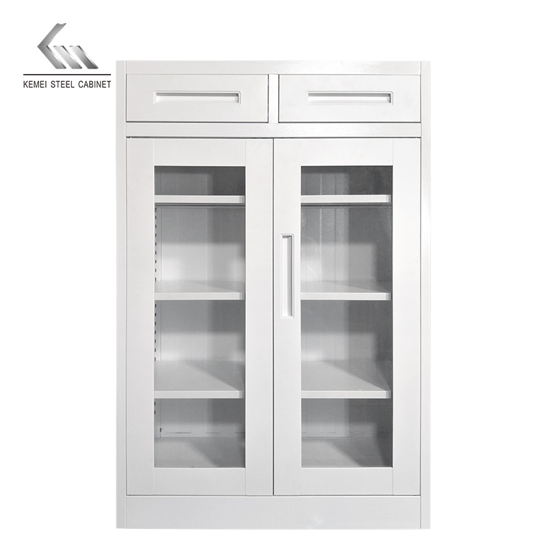 Modern Wooden Color 4 Tier Shoe Cabinet Steel Metal Shoe Rack Display Cabinet with Storage Drawer