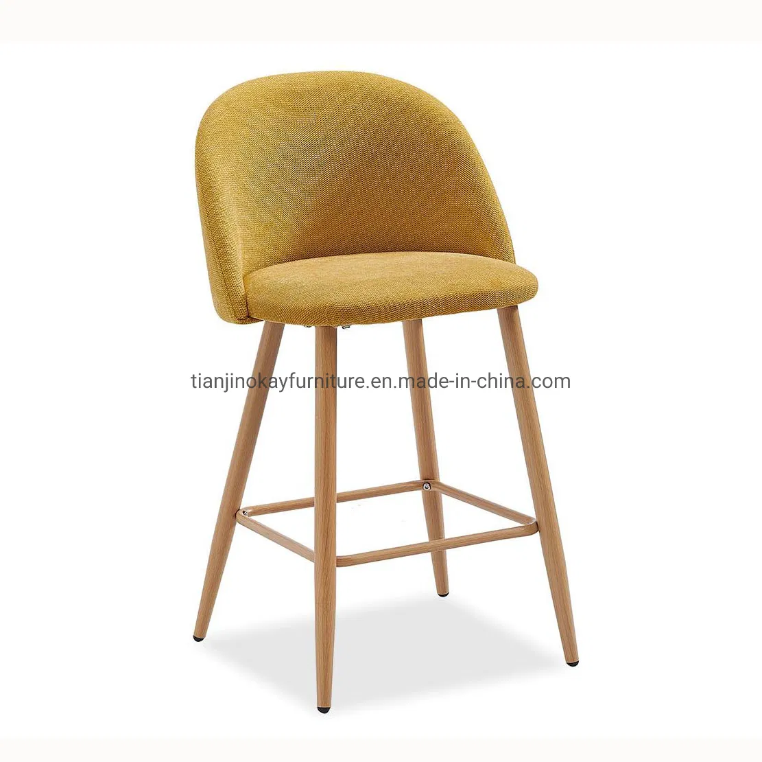 Wholesale Comfortable Bar Chair Home Furniture Dining Room Cheap Metal Fabric Chair Bar Stool