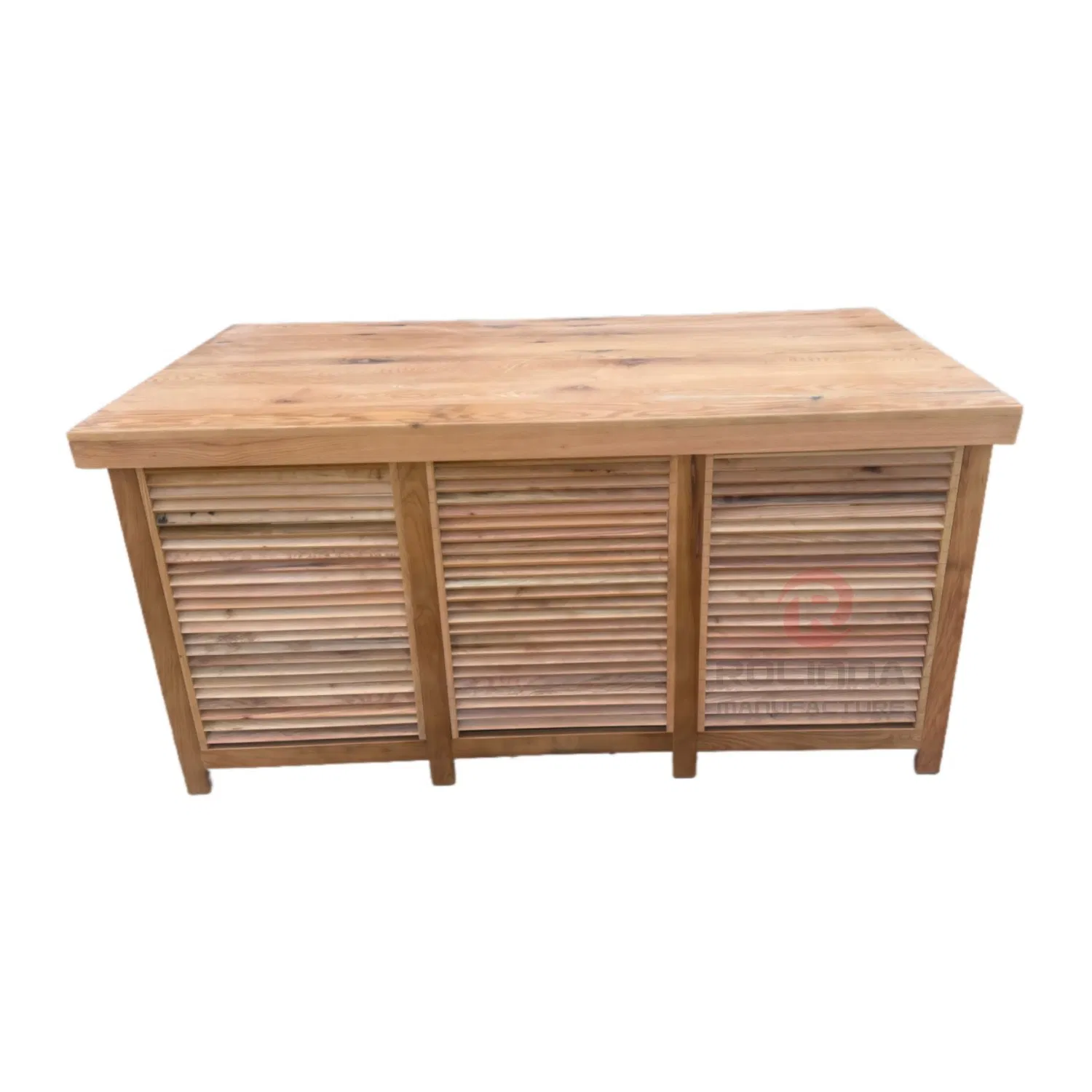 Brown Multi-Board Joined Large-Sized Rural Outdoor Indoor Wedding Party Banquet Event Gathering Solid Wood Buffet Table.