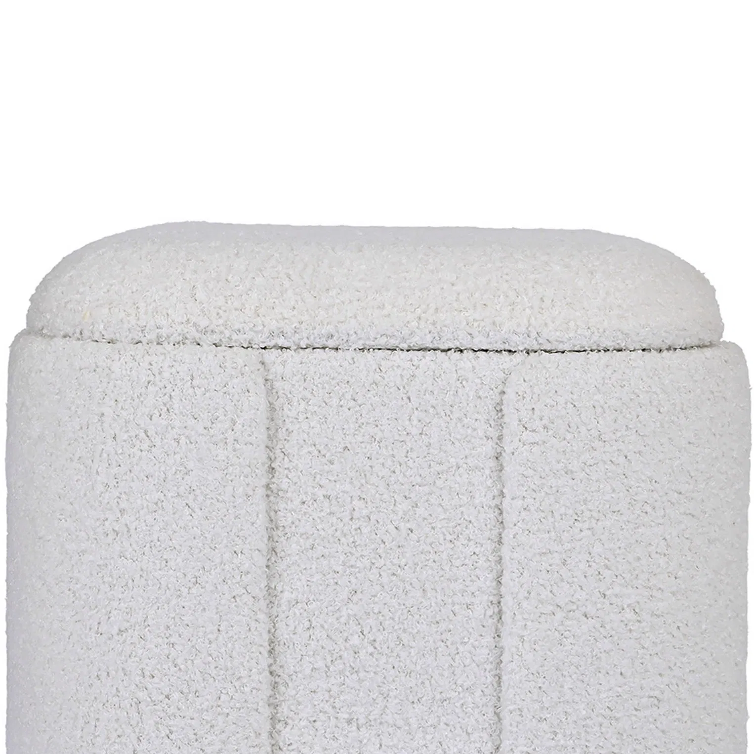 Storage Ottoman for Dorm Teddy Fleece Vanity Stool Storage Velvet Footrest Stool End Table Boucle Ottoman for Home Organization Uwbd