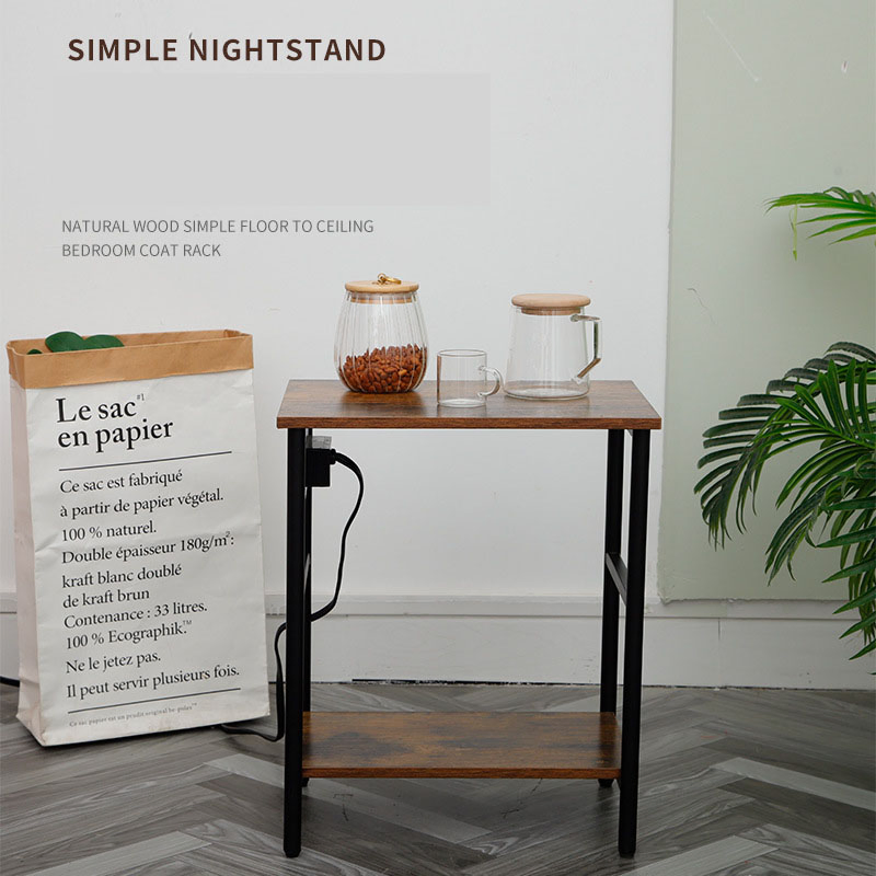 Easy Assembly Telephone Table with Shelf Side Table and Nightstand