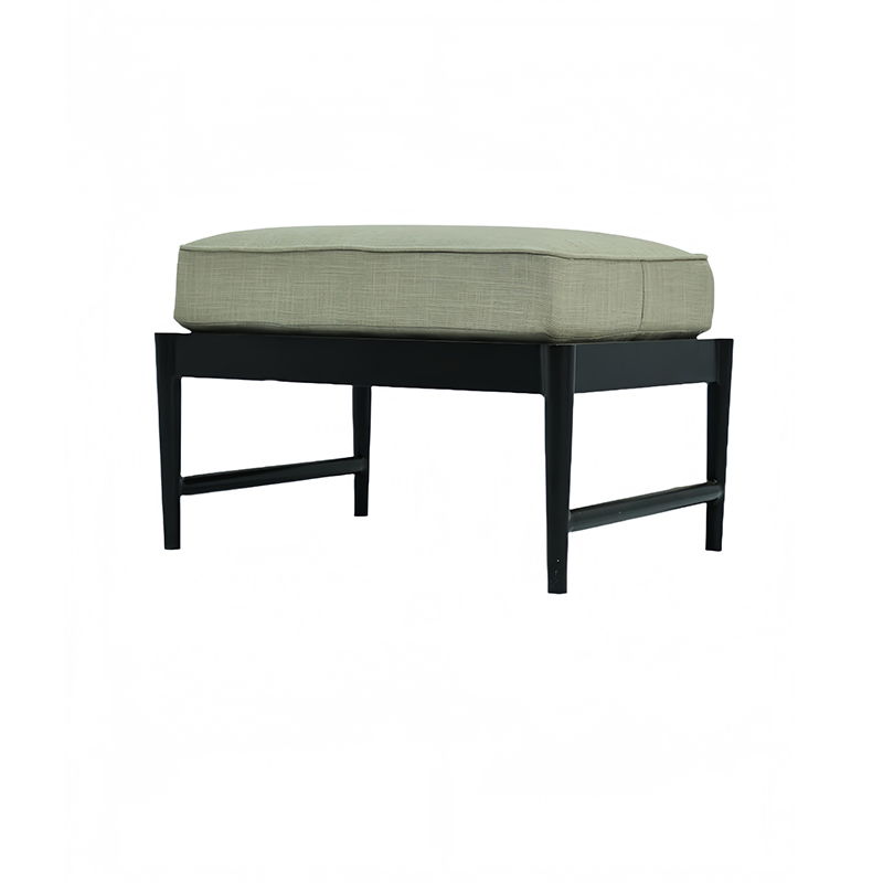 Modern Aluminum Patio Lounge and Ottoman Set for Relaxation