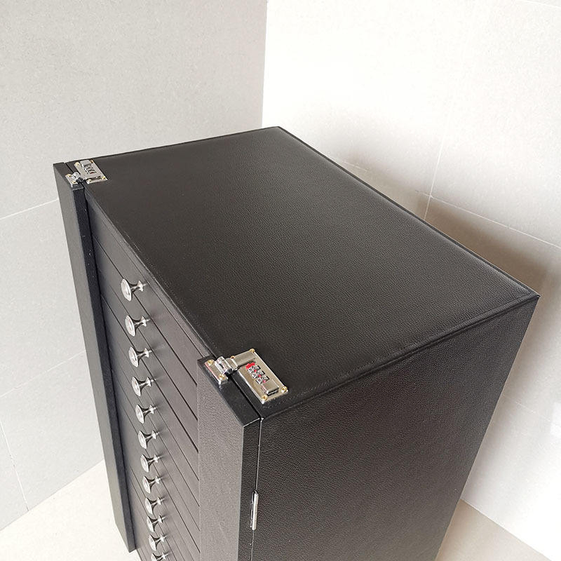 288 Slots Portable Black Storage Suitcase Eyewear Display Exhibition Wheel Trolley with Sunglasses Cabinet