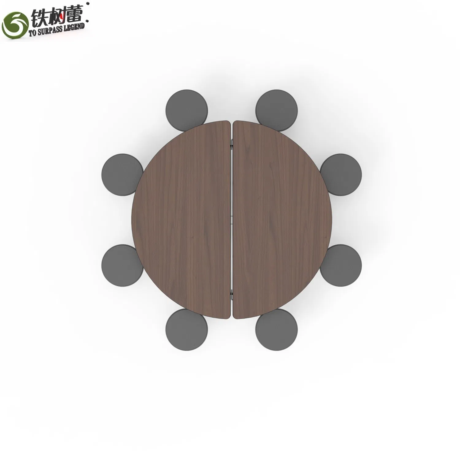 Mobile Folding Buffet Table for 8 People