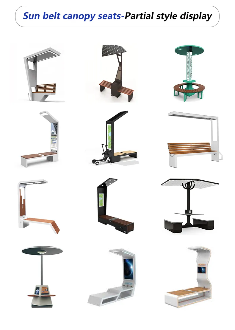 Solar Smart Park Bench 16