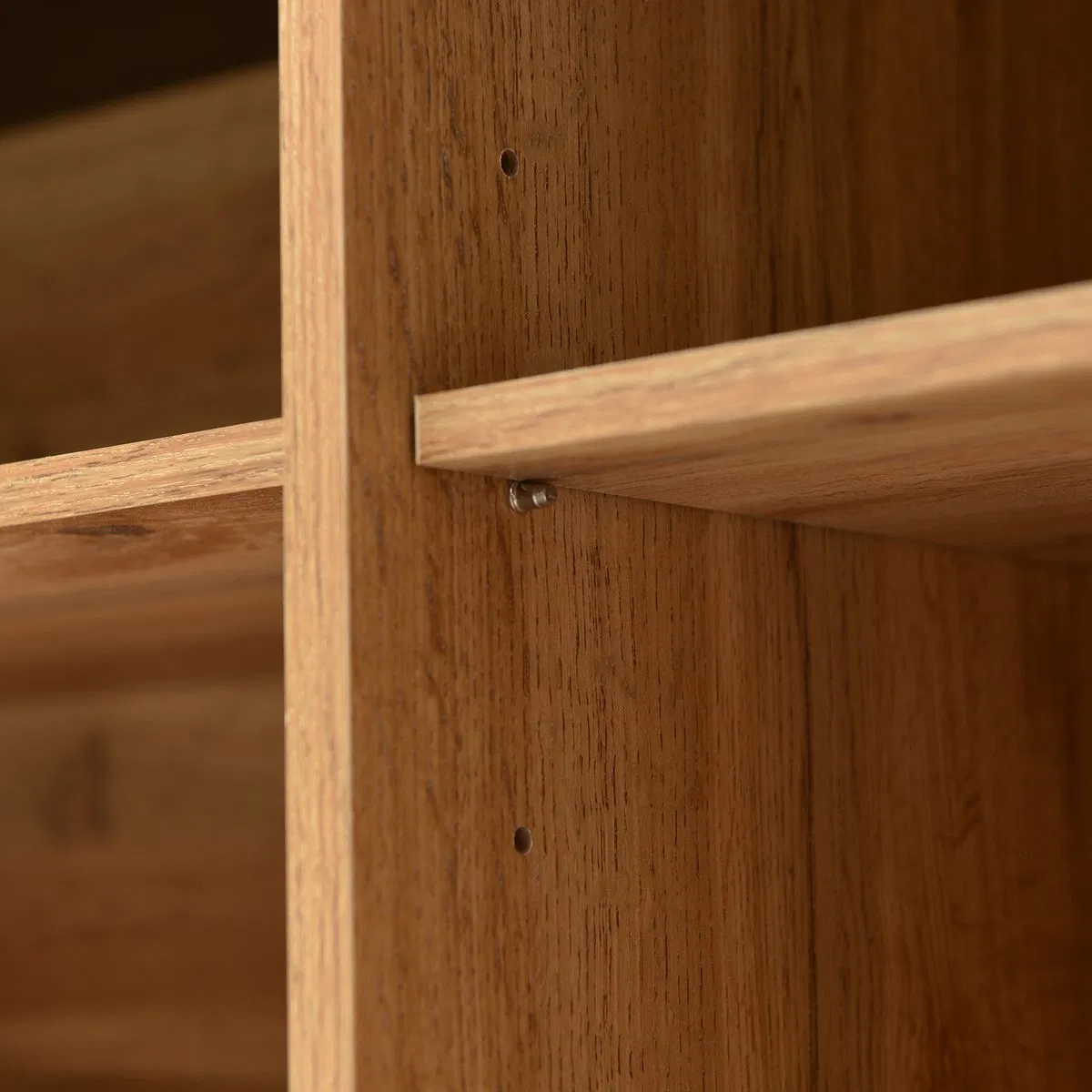 Practical Home Organizer Solid Wood Sideboard with Sliding Door &amp; Multi-Compartment Storage Cabinet for Small Space or Studio Living