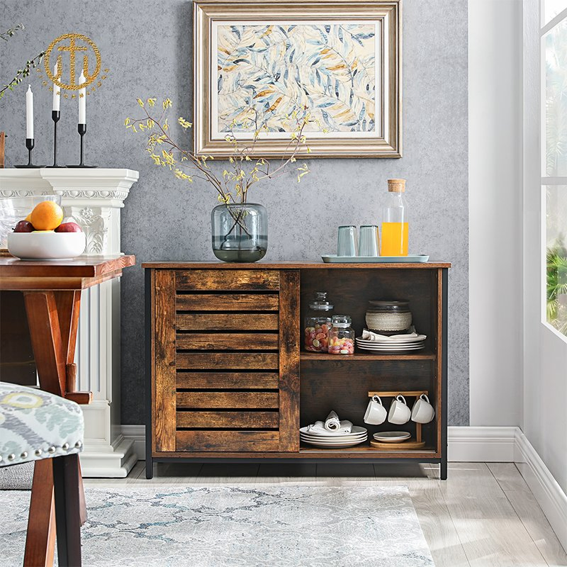 Chinese Style Retro Solid Wood Customizable Floor-Standing Sideboard