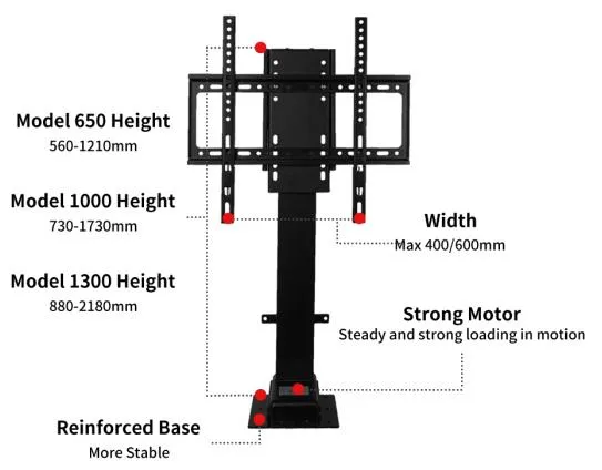 TV Mount Lifting Shelf Stand