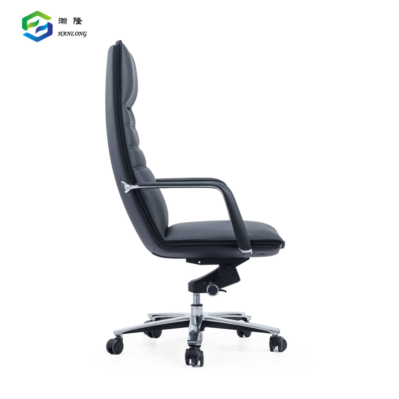 Stylish Comfortable Office Leather Chair with Durable Electroplated Accents Chair