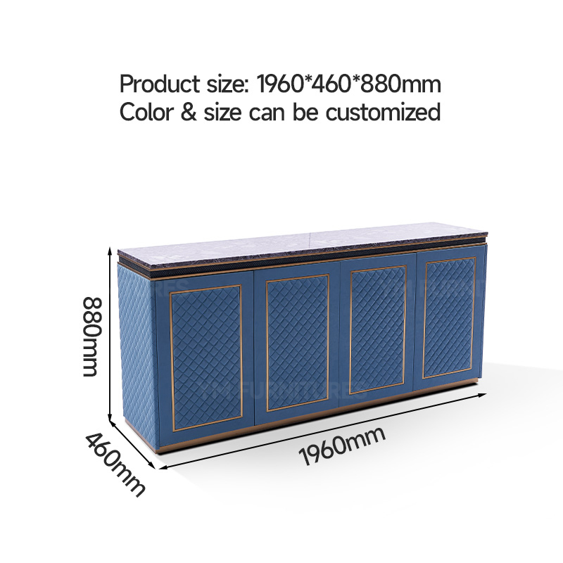 Dining Rooms Contemporary Storage Cabinet Console Table 4 Doors Dining Leather Sideboard