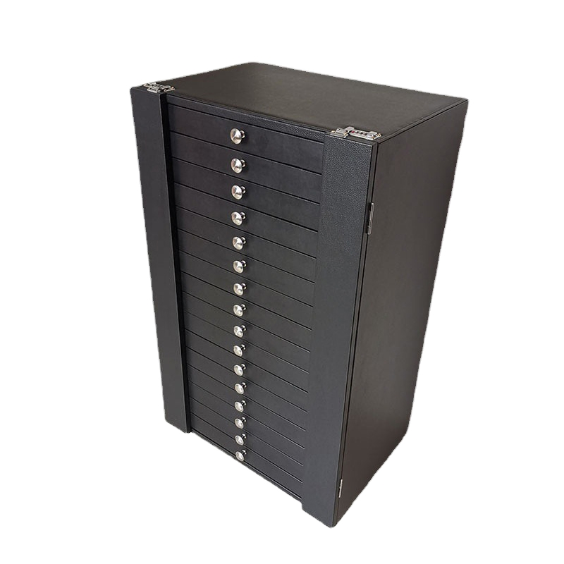 288 Slots Portable Black Storage Suitcase Eyewear Display Exhibition Wheel Trolley with Sunglasses Cabinet