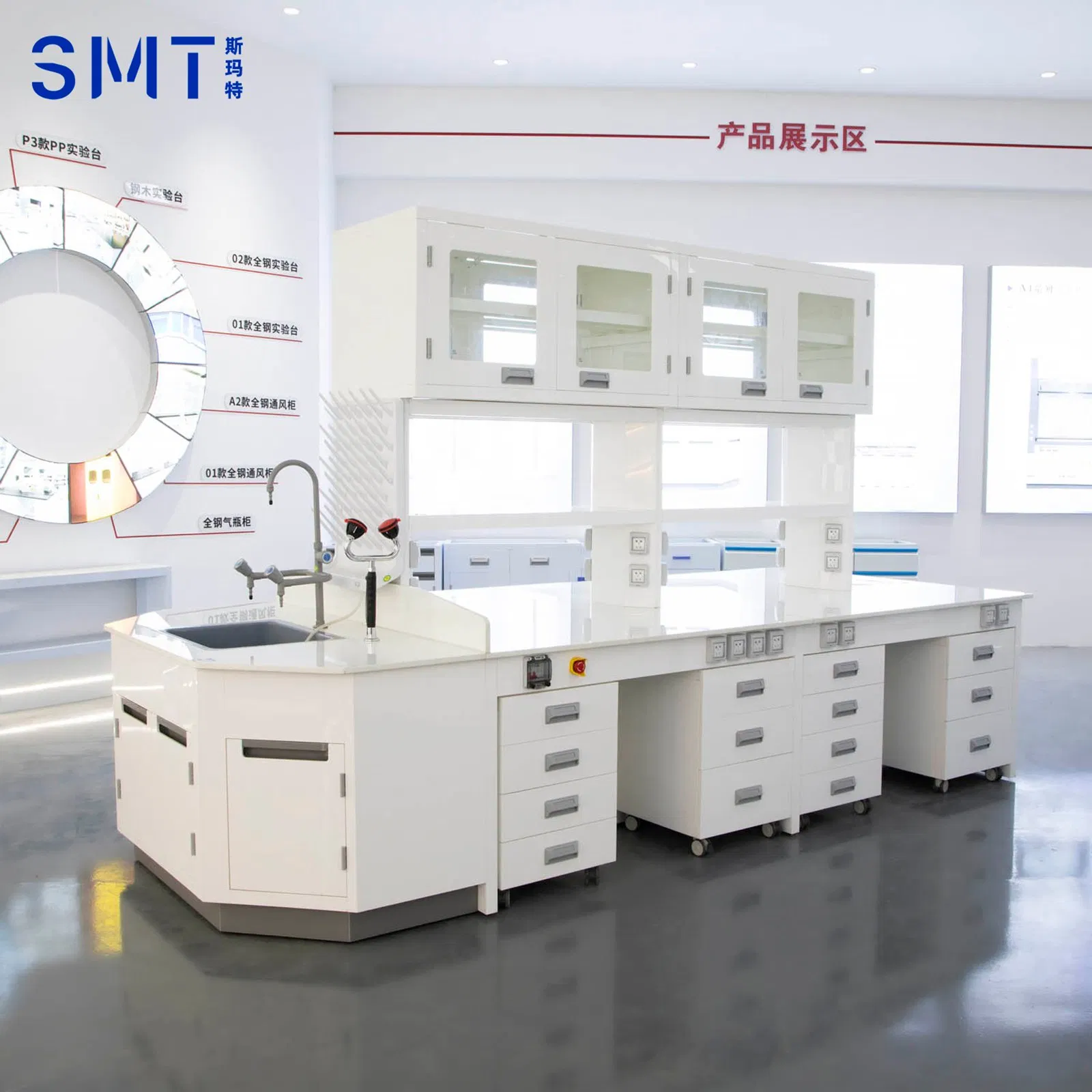 Industrial-Grade Chemical-Resistant PP Non-Conductive Lab Epoxy Lab Furniture Workbench