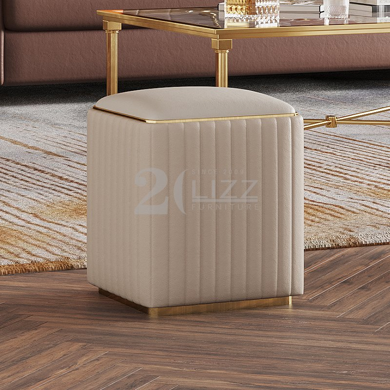 10% off Luxury Fabric Foot Stool Ottoman with Popular Sofa Set for Living Room Furniture