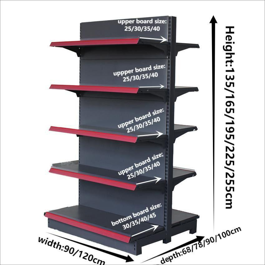Shelving Book Shop Retail Display Gondola Metal Shelf Supermarket Rack