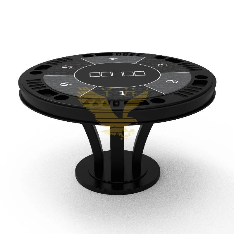 Double Side Round Wooden Reversible Dining Poker Table Texas Table De Poker