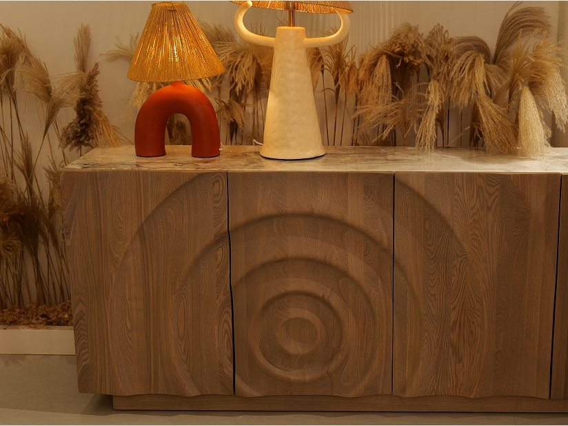 Contemporary Elegant Rustic Wooden Cabinet Dining Spaces Modern Stylish Furniture Sideboard