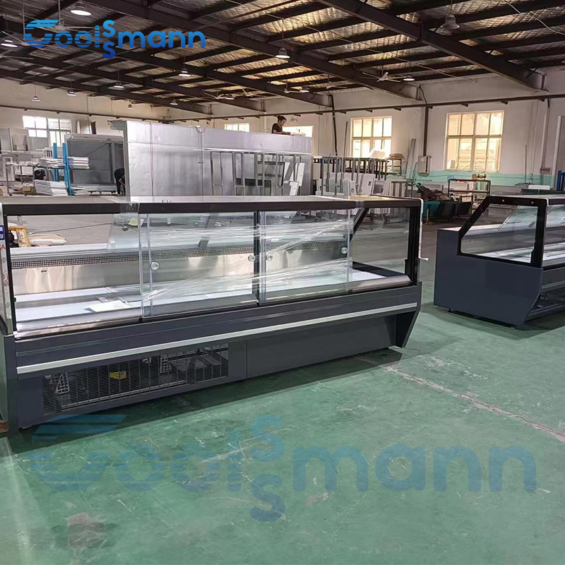 Commercial Display Refrigerator Cold Deli Showcase Commercial Meat Deli Display Freezer Cabinet for Butcher