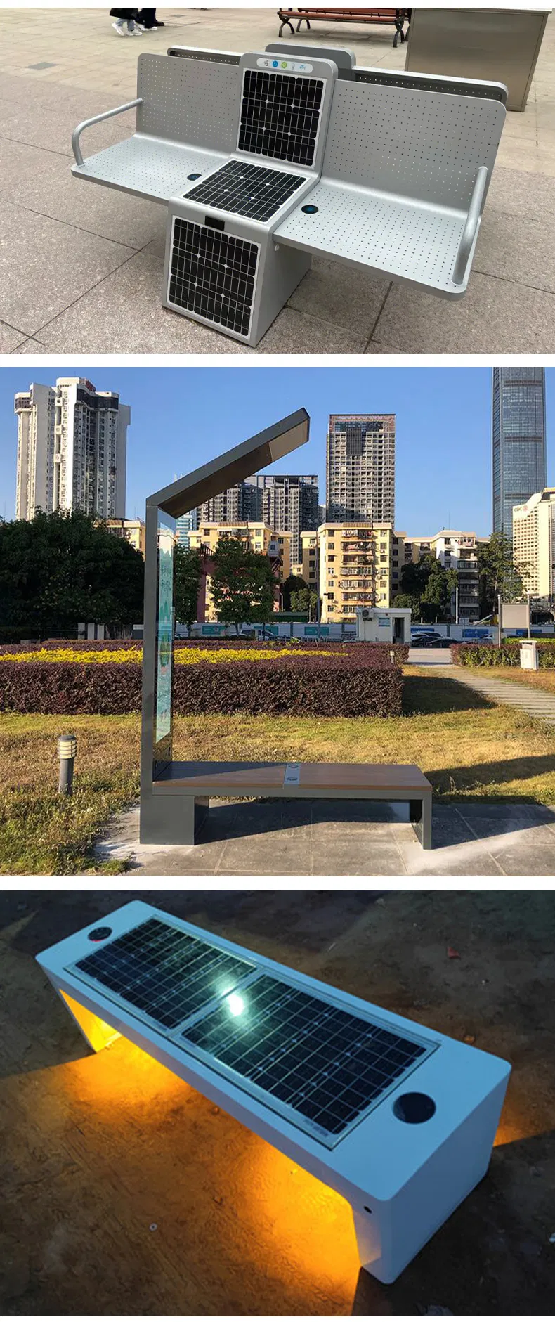 Solar Smart Park Bench 11