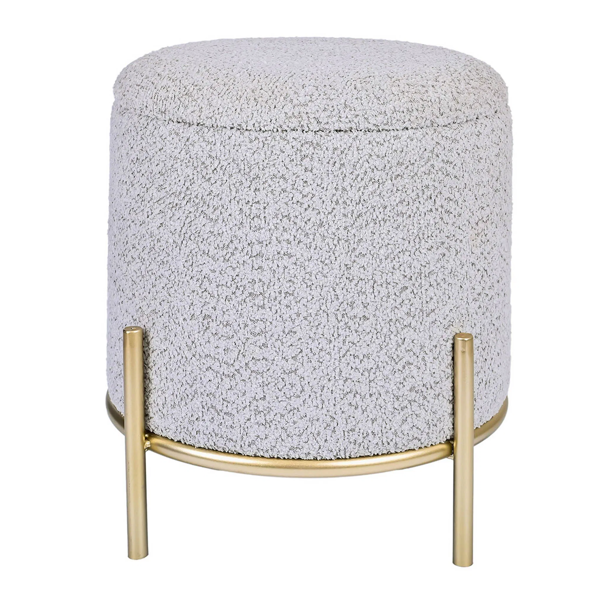 Pouf Ottoman Foot Stools Ottoman with Metal Leg for Living Room Ottomans