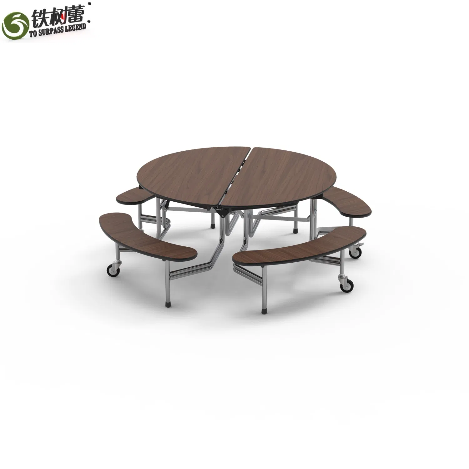 Mobile Folding Buffet Table for 8 People