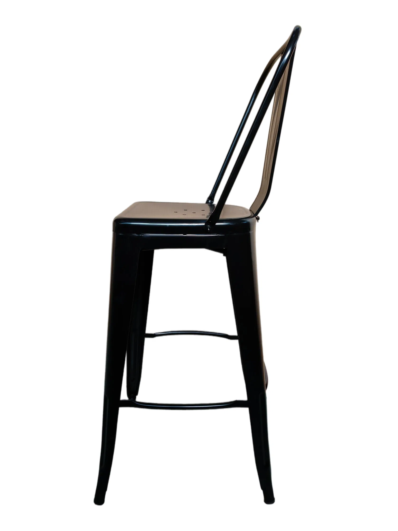 Heap Price Classic colorful High Back Metal Bar Stool Chair