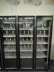 Three Doors Beer Milk Chiller Bottle Chiller Display Refrigerated Cabinet