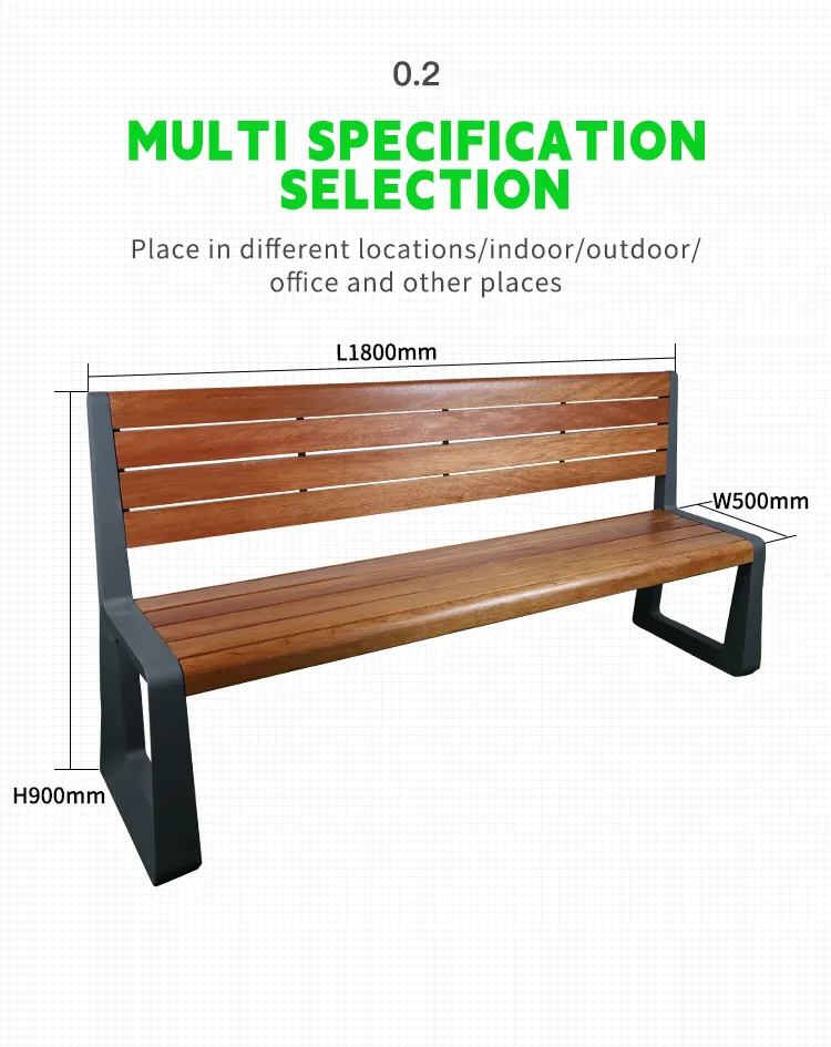 Outdoor Wood Bench View 2