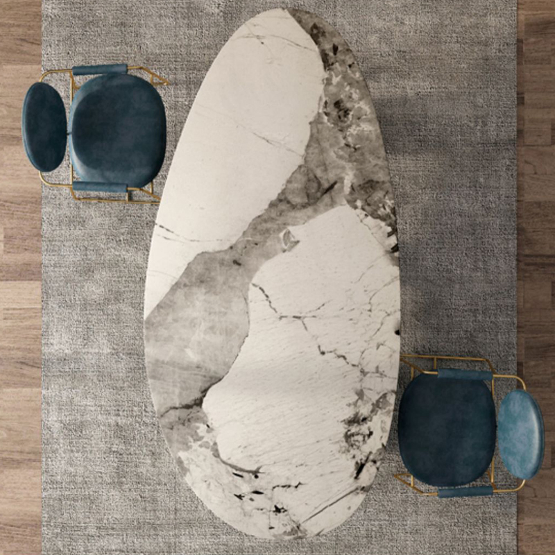 I Ceramics Modern Dining Room Furniture Buffet Table German Style Sintered Stone Dining Table