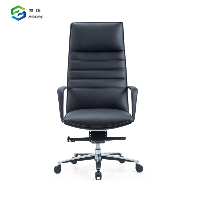 Stylish Comfortable Office Leather Chair with Durable Electroplated Accents Chair