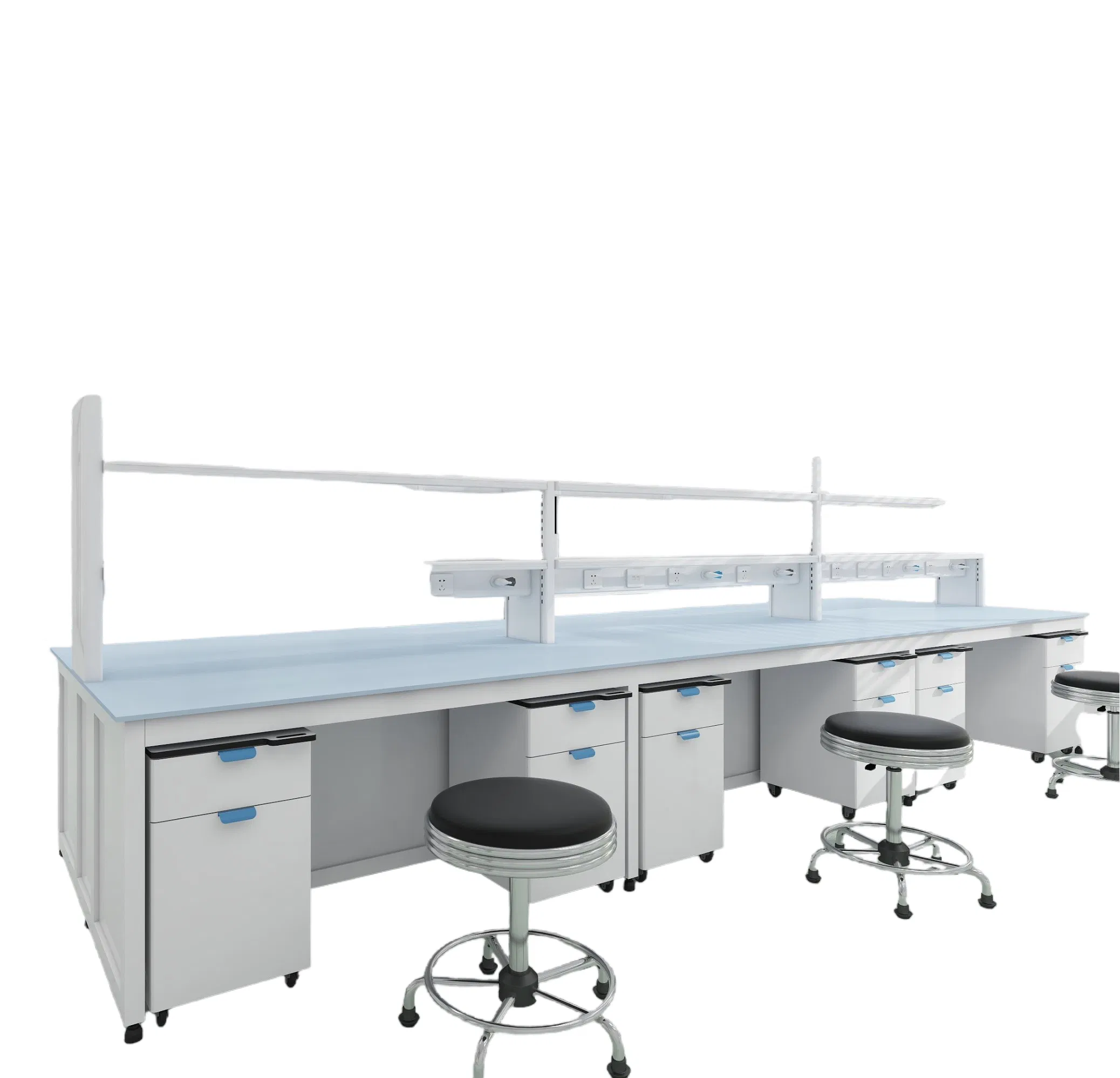 Versatile Corrosion Resistant Sturdy School Lab Central Bench for Experiment