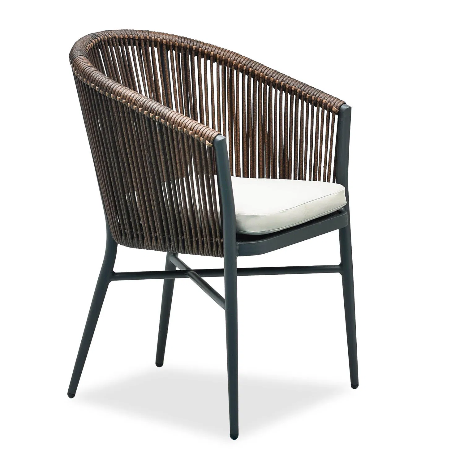 Modern Minimalist White Rope Accent Chair