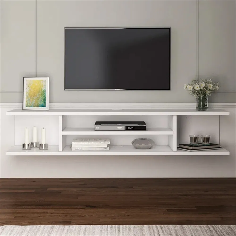 Living Room Furniture Wooden Modern TV Stand with Wall Mounted Cabinet